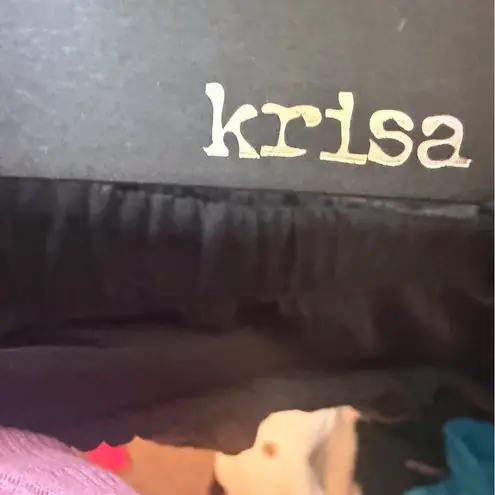 Krisa NWT Revolve Tube Strapless Silk Black Maxi Dress Size Large Formal Dressy