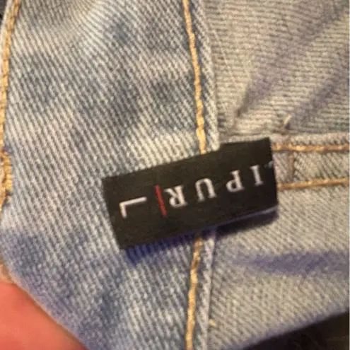 Gilipur Light Wash Skull Patch Jeans Punk Goth Streetwear Denim Pants Blue Size undefined