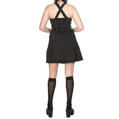 Banned Apparel Acid Wash Black Denim Dress