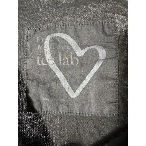 FRANK & EILEEN TEE LAB HIGH LOW XS Short Sleeve Black Lagenlook Shirt #BB6