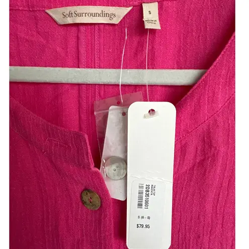 Soft Surroundings Talia Crinkle Gauze Button‑Up Top, Size S (6-8), NWT - Image 2