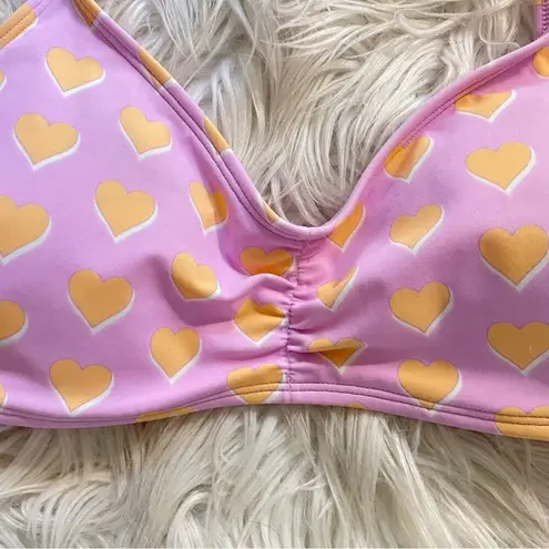 Stoney Clover Lane x Target Heart Flutter Ruffle Strap Bikini Swim top womens M