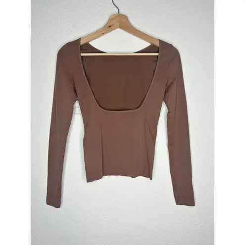 Free People  Intimately Low Back Seamless Long Sleeve Top M/L NWT