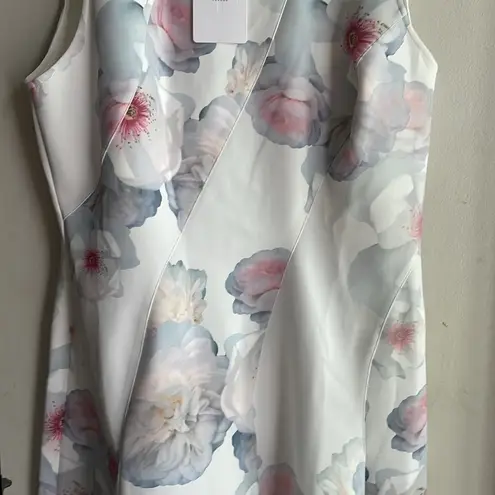 Ted Baker Puxie Floral Sleeveless Neoprene Skater Dress White Size 10
