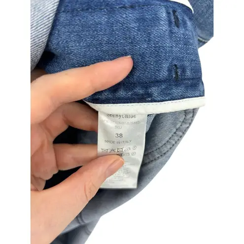 See By Chloe  Dress Womens 38 M Small Denim Pinafore Midi Overall Washed Indigo