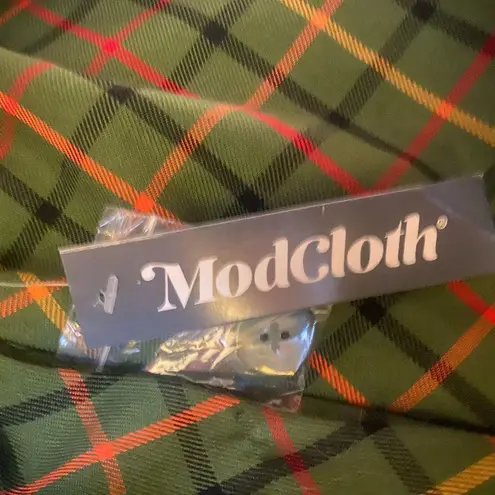 Modcloth  My Happy Thought Swing Dress Tartan Plaid in Green and Red size 22W - Image 5