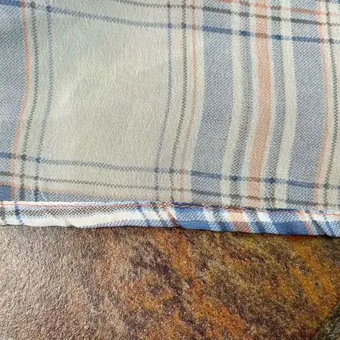 Olive & Oak Flannel Long Sleeve 1/4 Button Down Tunic Large