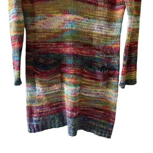 Ultra Flirt Turtleneck Knit Sweater Dress Front Pockets Colorful Vibrant Sz 1X