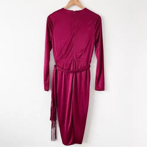 Altuzarra for Target Tassel Wrap Dress in Red Wine