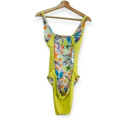 Roxy  Retro Revo Reversible One Piece Open Back Tropical Swimsuit Size XL NEW - Image 5