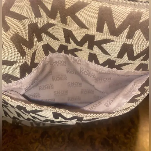 Michael Kors MK Signature Monogram Tote Shoulder Handbag Purse thumbnail 9
