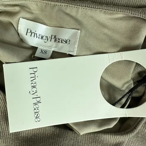 Privacy Please Revolve Tan Ribbed Bodysuit SIZE XS Tank Top Racerback Basic NEW
