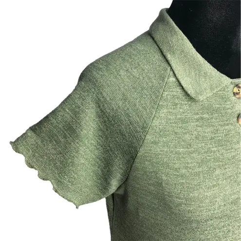 Good Luck Gem Green Knit Polo Dress - Size Large