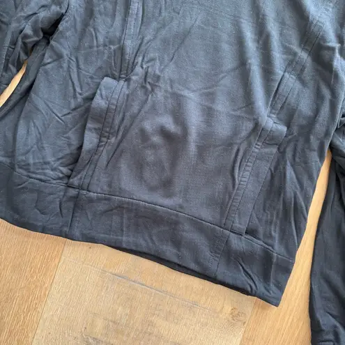 Helmut Lang Black Villous Funnel Neck Sweatshirt