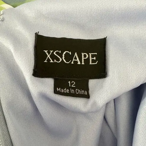 XScape Women's Floral-Print Rosette Ruffled Gown Size 12