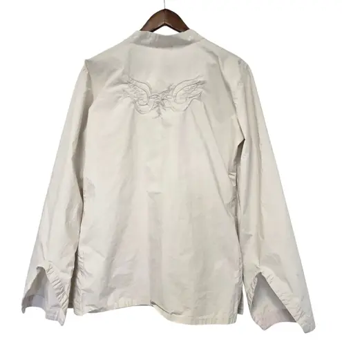 Barefoot Dreams Barefoot Dream Embroidery Pajamas 2 Pcs Pima Cotton Cream Tan Size Large thumbnail 4