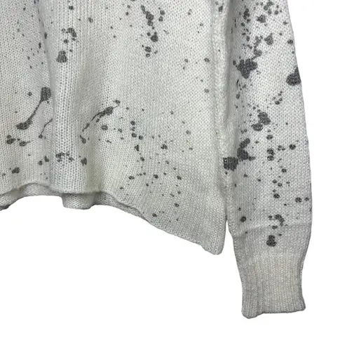 Wooden Ships  Splatter Pullover Sweater Cream Gray Mohair Wool Size Small Medium