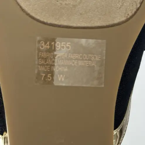 Joan Boyce Shoes Women 7.5 W Black Embellished Beaded Gold Accent Slides Mules