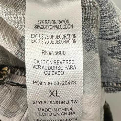 Democracy Printed Cotton Crop Wide Leg Pull On Pockets Pants Women’s Sz XL - Image 11