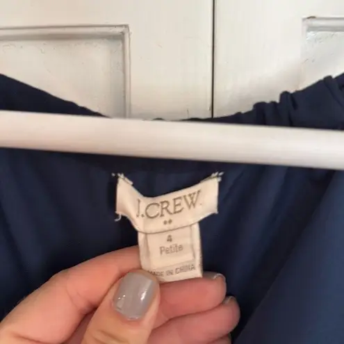 J.crew navy and pink floral maxi skirt dress size 4 petite Color Black