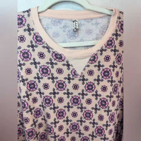 Free People Intimately Women’s Early Night Thermal Floral Top Size S Pink