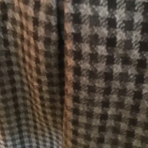 Houndstooth Vintage 80s Gray Black  Wool Blend Skirt