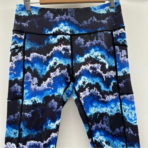 Constantly Varied Gear CVG Storm Print Capri Crossfit Leggings Sz L Black Size L