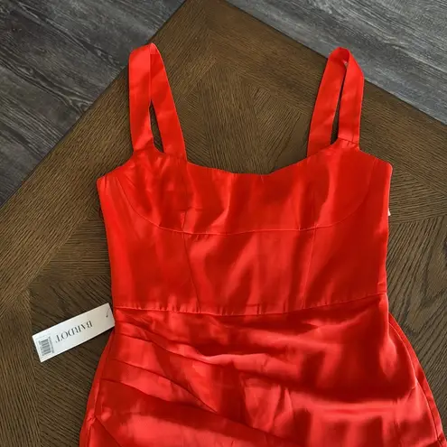 Bardot  Lucielle Faux Wrap Satin Dress, Size 6, $139