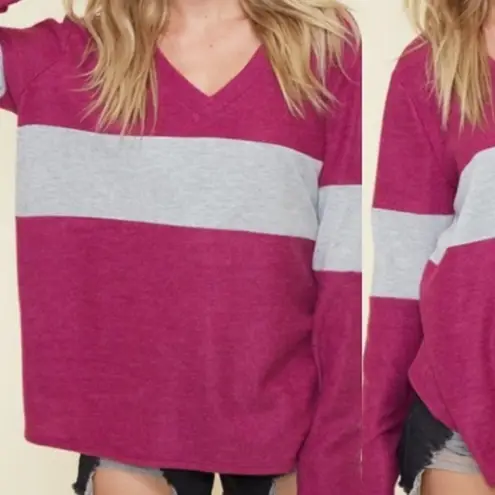 Fantastic Fawn Brushed Knit Colorblock Top‎