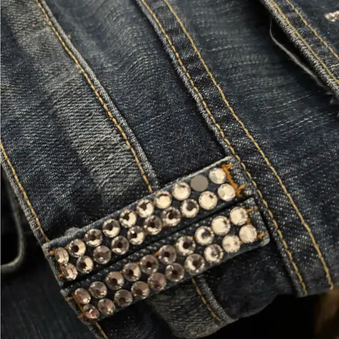 Bebe  vintage y2k jeans spell out blinged low rise flare - Image 5