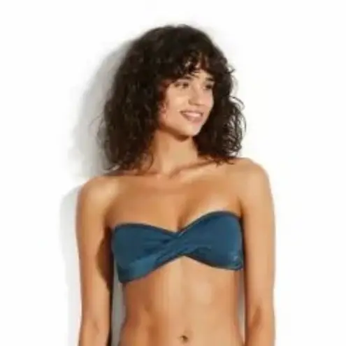 Seafolly NWT Shine On Twist Bandeau in Blueprint