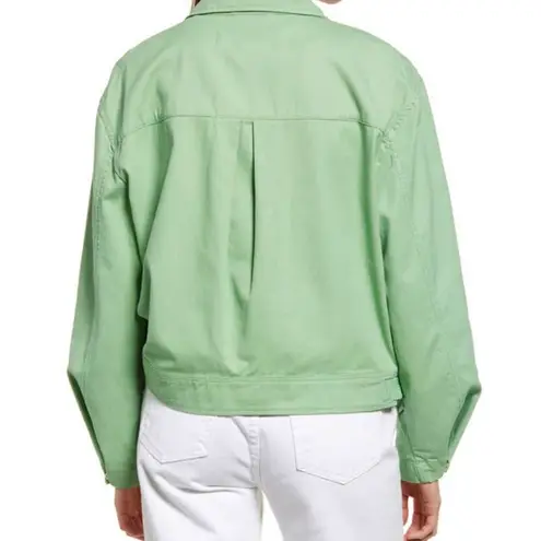 Treasure & Bond New Cotton Twill Lightweight Jacket Green Basil