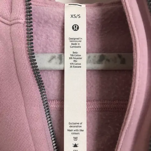 Lululemon Scuba Oversized Half-Zip Hoodie Pink Peony XS/S