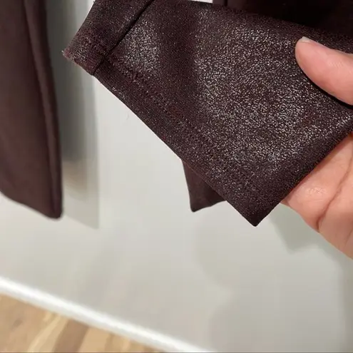 Spanx Assets by SPANX Burgundy Colored Leggings Size Large Shimmery Red