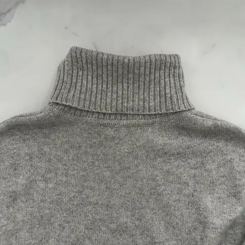 Pine Cashmere Kate Turtleneck sweater Grey Quiet luxury minimalist chic Sz Small Gray