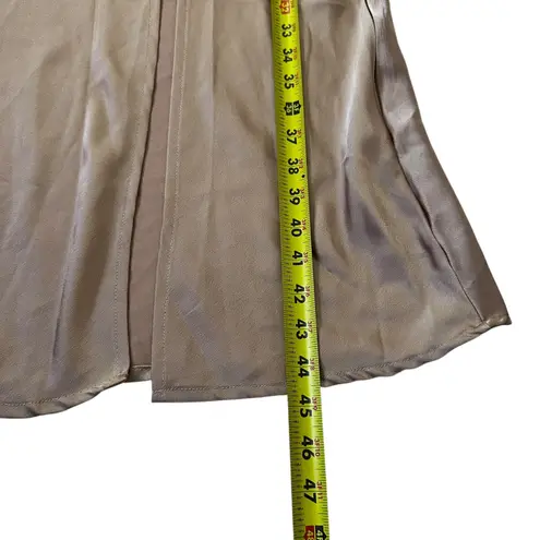 Paper Heart Champagne Satin Slit Midi Slip Dress Women's Size Medium | 45-6