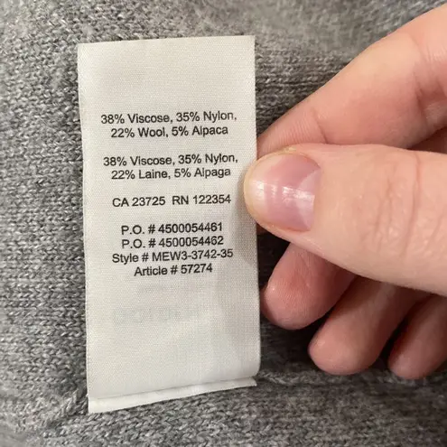 Aritzia Golden by TNA Roohan grey alpaca wool blend sweater poncho size XXS / XS Gray