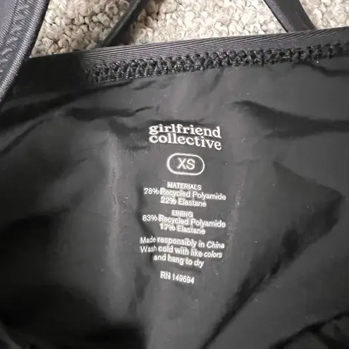 Girlfriend Collective Asymmetrical Split Strap One Piece Swimsuit Size XS