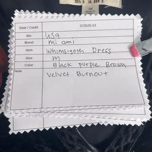 Whimsigoth Juniors Dress M Black Velvet Burnout Empire Floral Dark Romantic Boho Size undefined