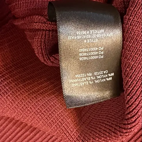 Babaton Aritzia  Winslet Sculpt Knit Ribbed Bodycon Dress Sundried Red XS