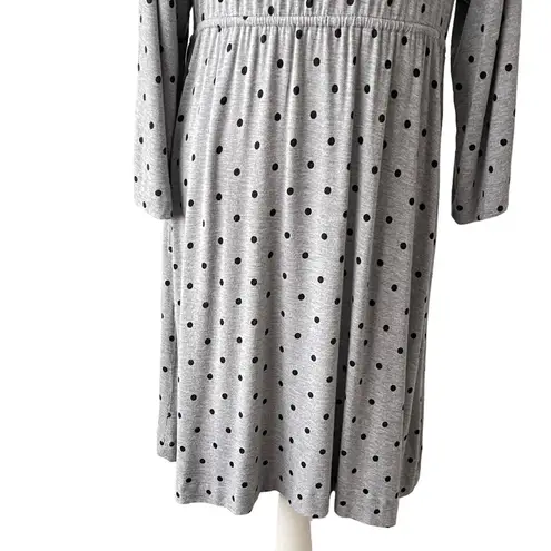 Soma Polka Dot V-neck Dress Women’s Size L Drawstring Pockets Lounge Comfortable