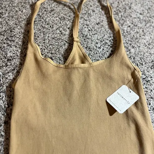 Free People NWT  Intimately FP Ribbed Racerback Neutral Shapewear Dress XS/Small