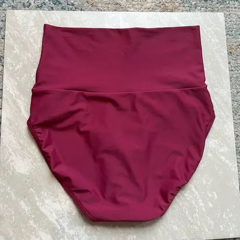 [DM Fashion] Maroon Banded Midrise Swim Bottoms