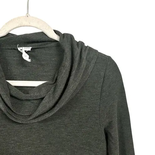 Cable & Gauge Womens Sz S Dark Green Cowl Neck Knit Long Sleeve Sweater Soft