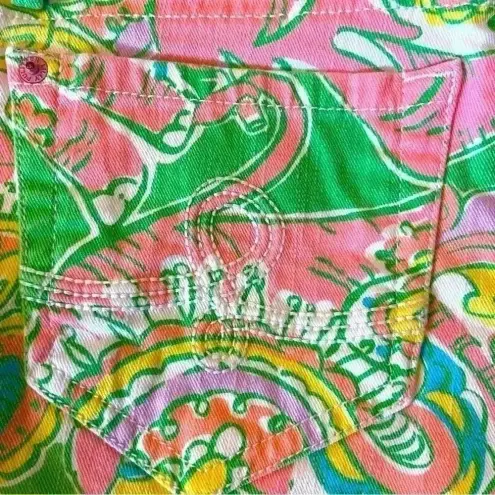 Lilly Pulitzer  Chin Chin‎ Clifton Shorts Denim Cotton Size 2 Vacation Beach Prep