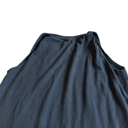 Monrow Black Sleeveless Mini Dress Crew Neck Comfy Stretch Size Small Women's