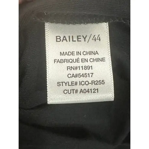 Bailey 44 Black Georgina Dress Faux Leather Hem Minimalist Punk Chic Size Large