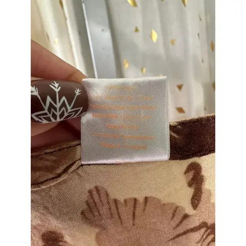 Coco Beach Hawaii Hawaiian Floral Hibiscus Tropical Earthy Swim Cover Up Dress Brown Size undefined