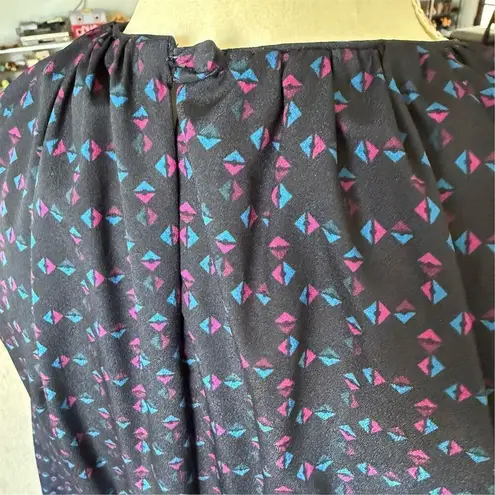 Derek Lam Women's Geo Print Peasant Midi Dress Size 44 Multicolor Fall