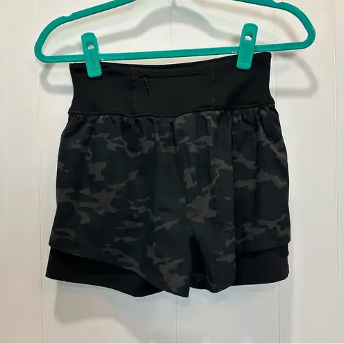 Spanx  Black Camo Get Moving Double Layer Compression Short Size Small